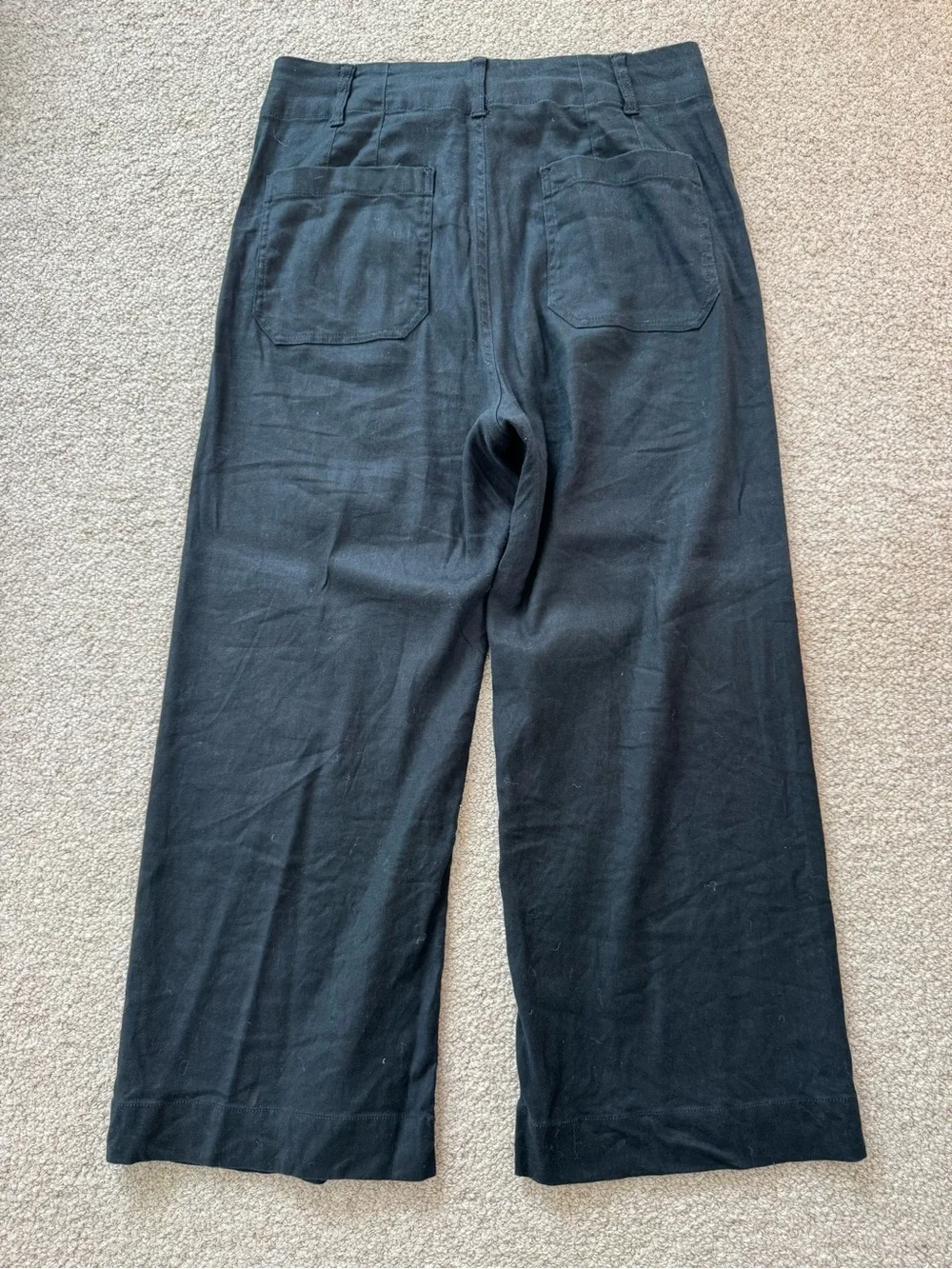 Maeve The Colette Black Wide Leg High-Rise Pants Size 10 - Picture 4 of 8